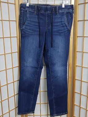 Torrid elastic waist pull on jeans with drawstring EUC size 00R like a 10/12